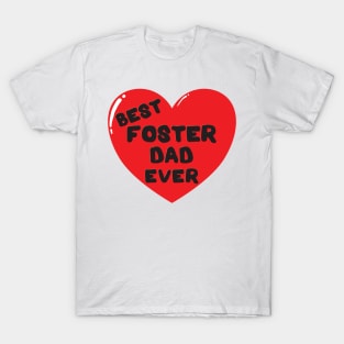 Best foster dad ever heart doodle hand drawn design T-Shirt